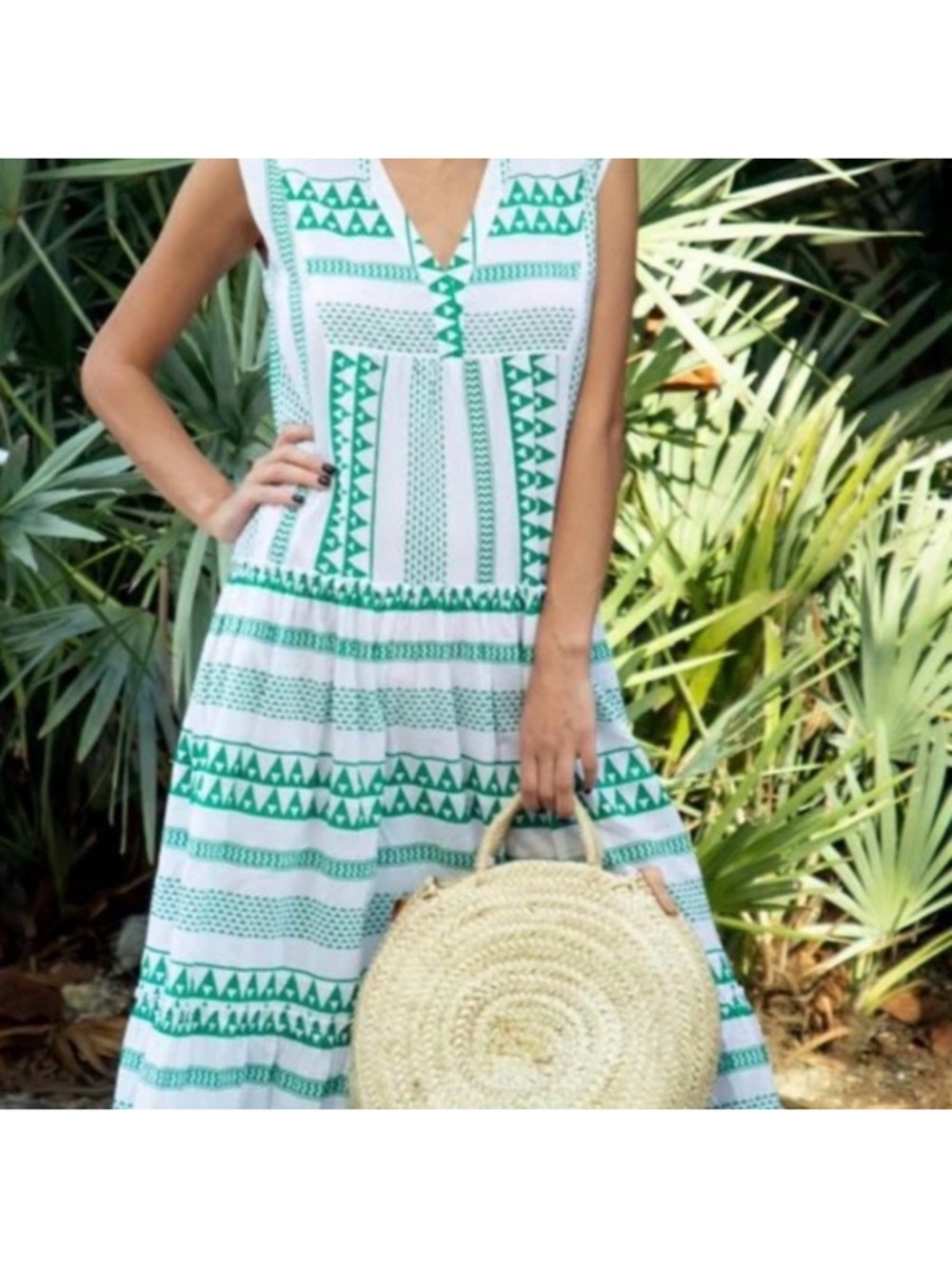 Bindu Salma Maxi Dress green size S perfect condition smoke pet free home